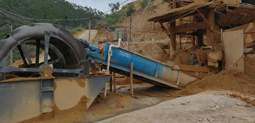 廣西貴港時(shí)產(chǎn)80方風(fēng)化石洗沙生產(chǎn)線(xiàn)